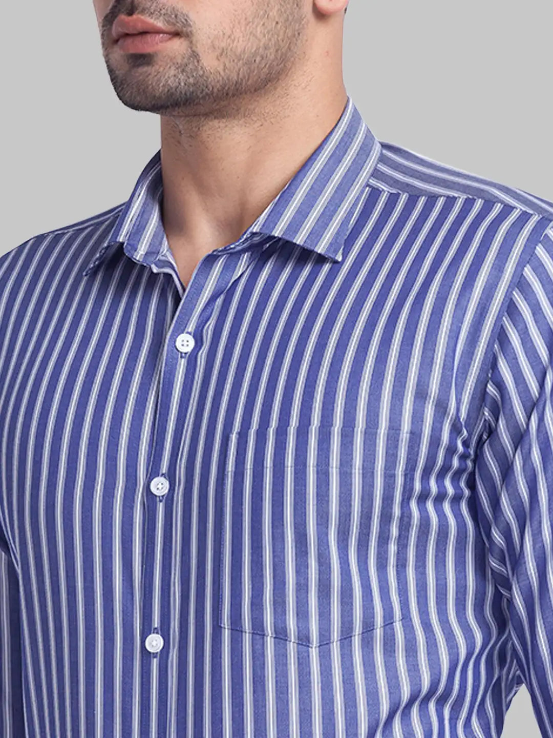 Men Slim Fit blue Shirt
