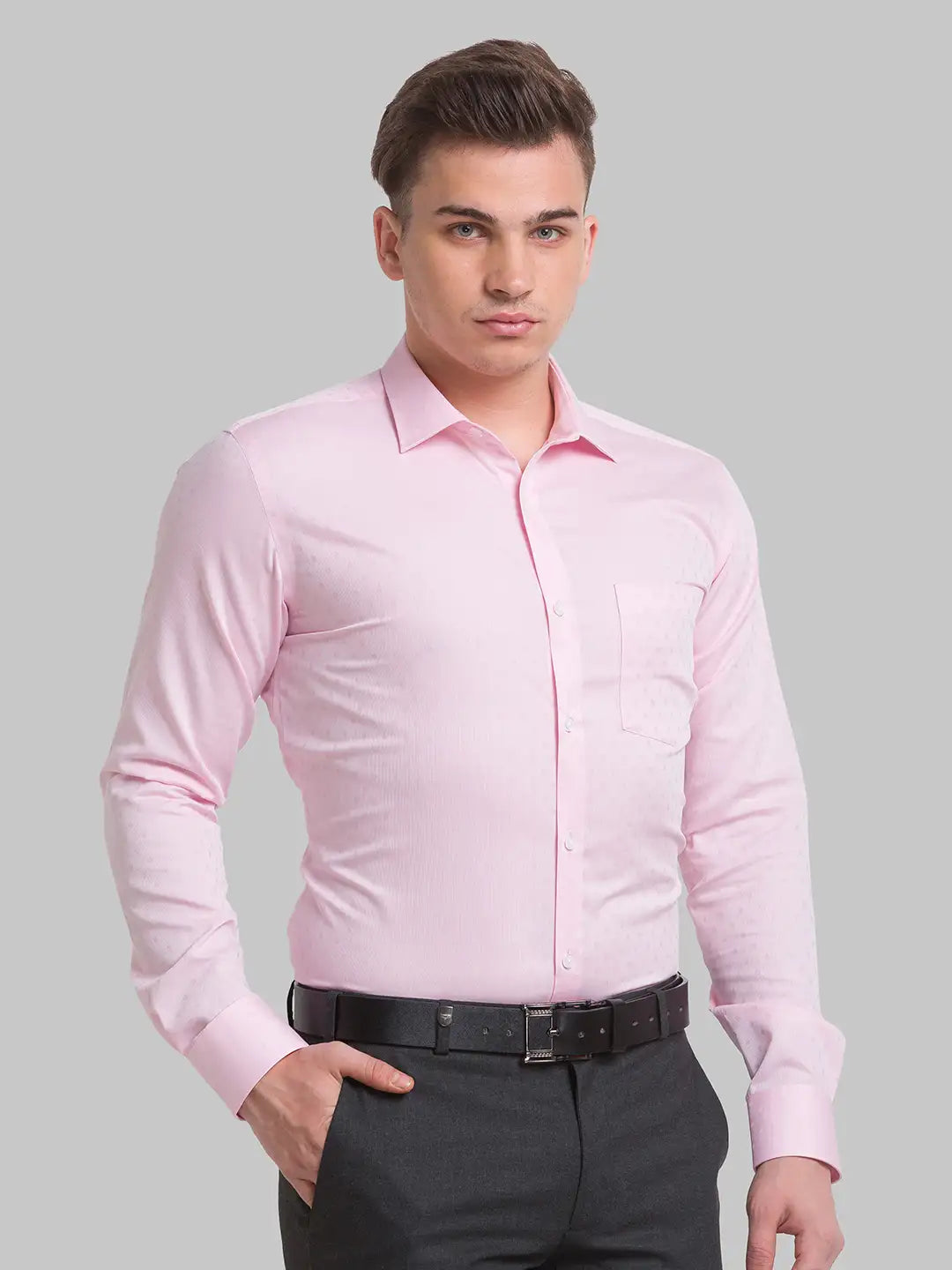 Men Slim Fit Violet Shirt