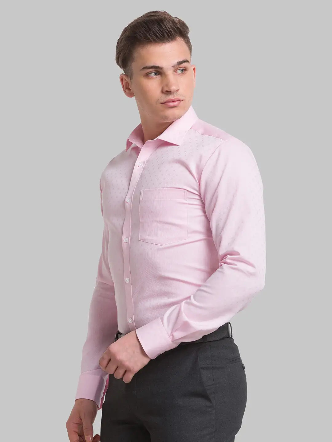 Men Slim Fit Violet Shirt