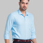 Men Slim Fit Light Green Shirt