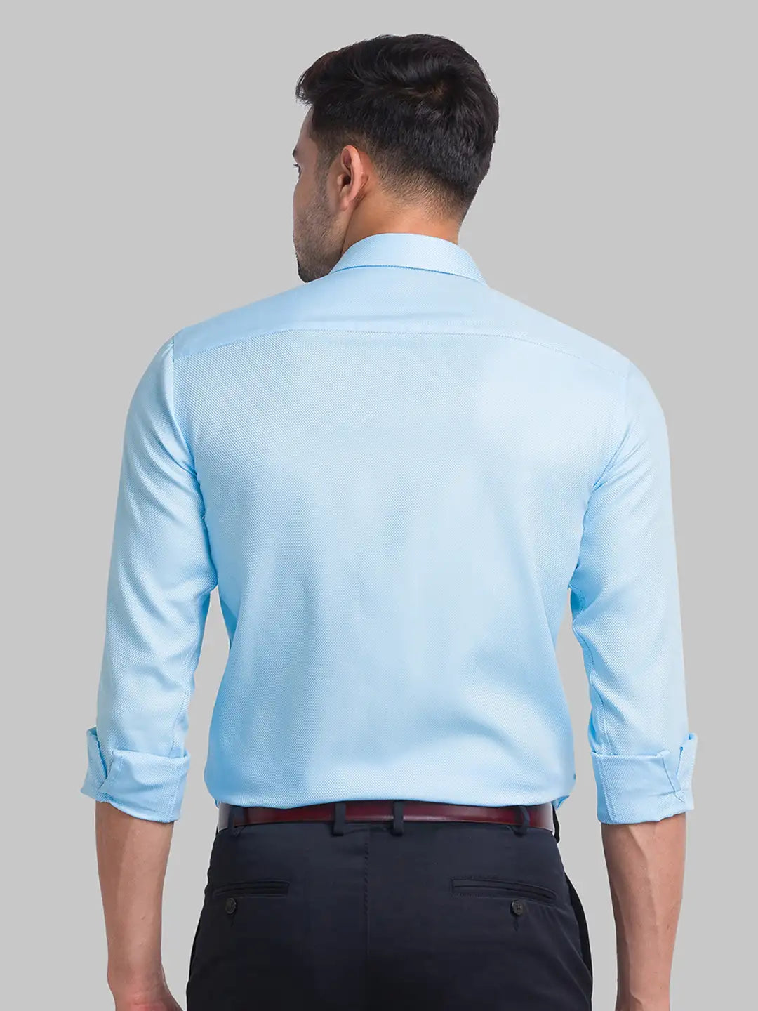 Men Slim Fit Light Green Shirt