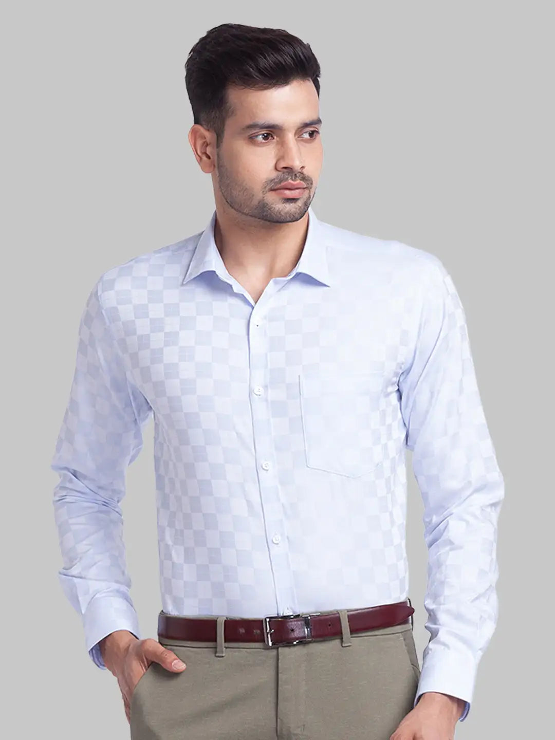 Men Slim Fit Light Pink Shirt