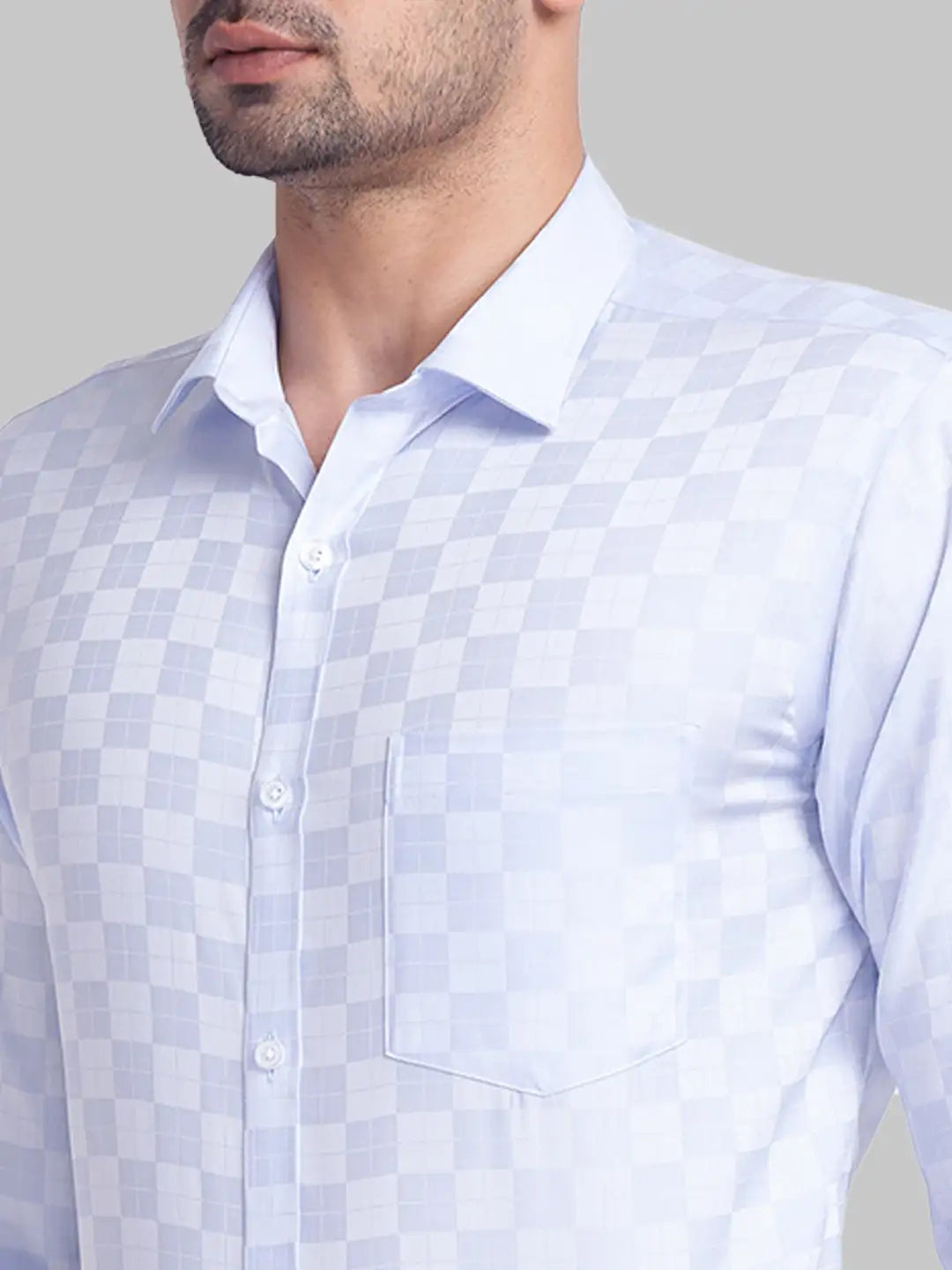 Men Slim Fit Light Pink Shirt