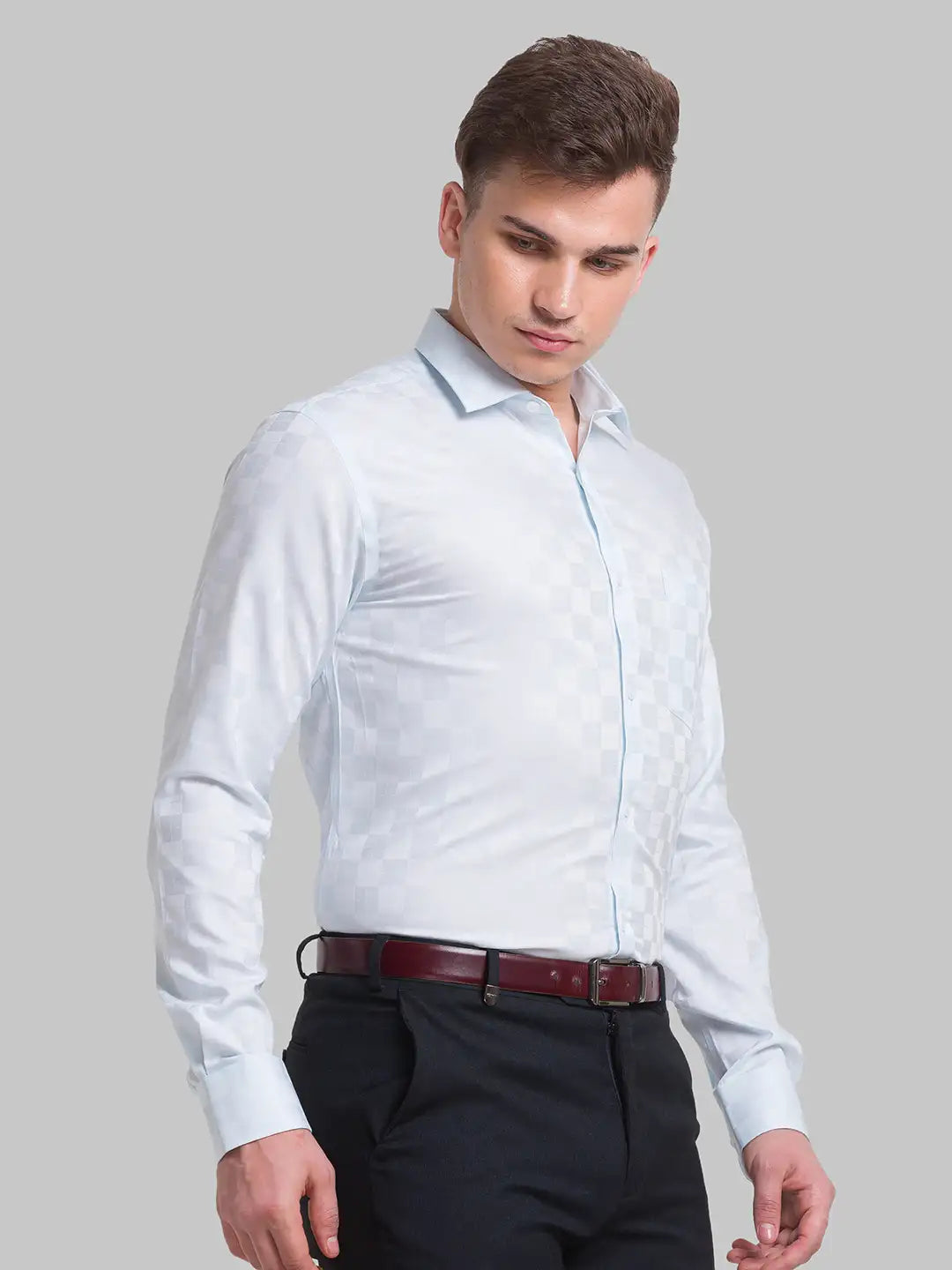 Men Slim Fit Violet Shirt