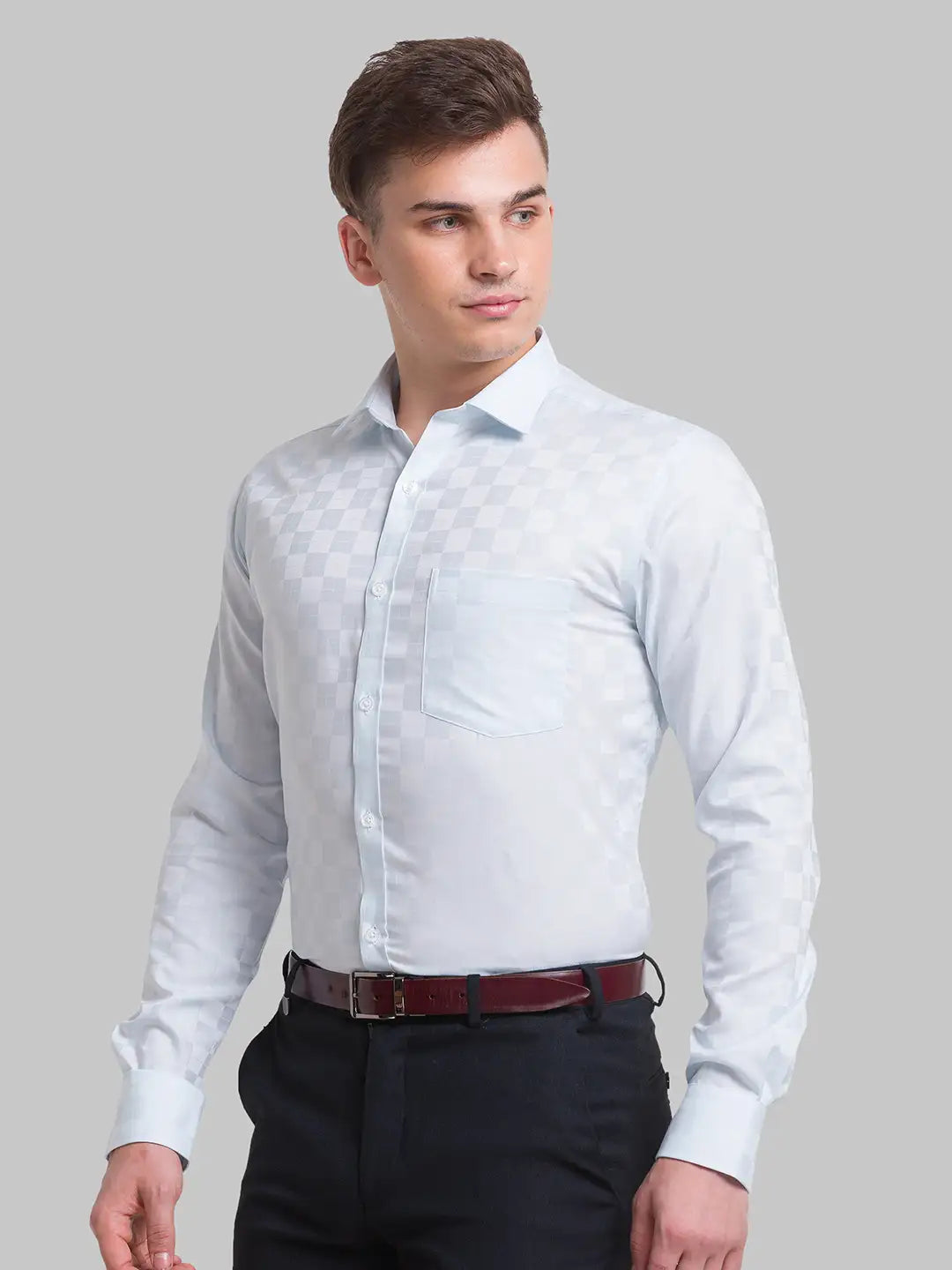 Men Slim Fit Violet Shirt