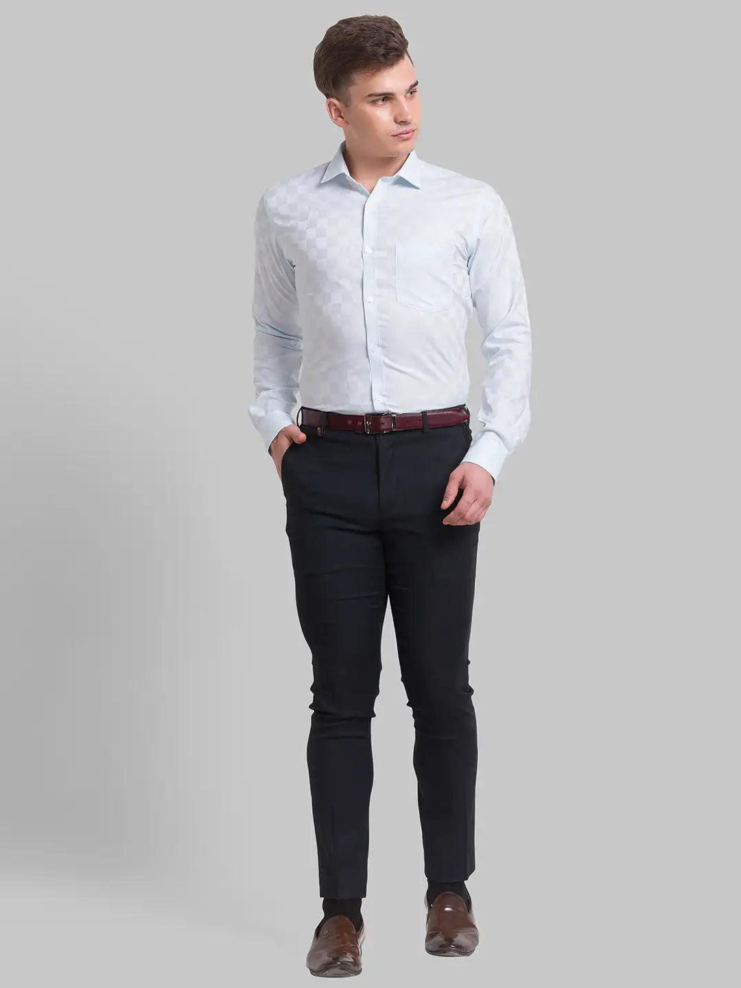 Men Slim Fit Violet Shirt