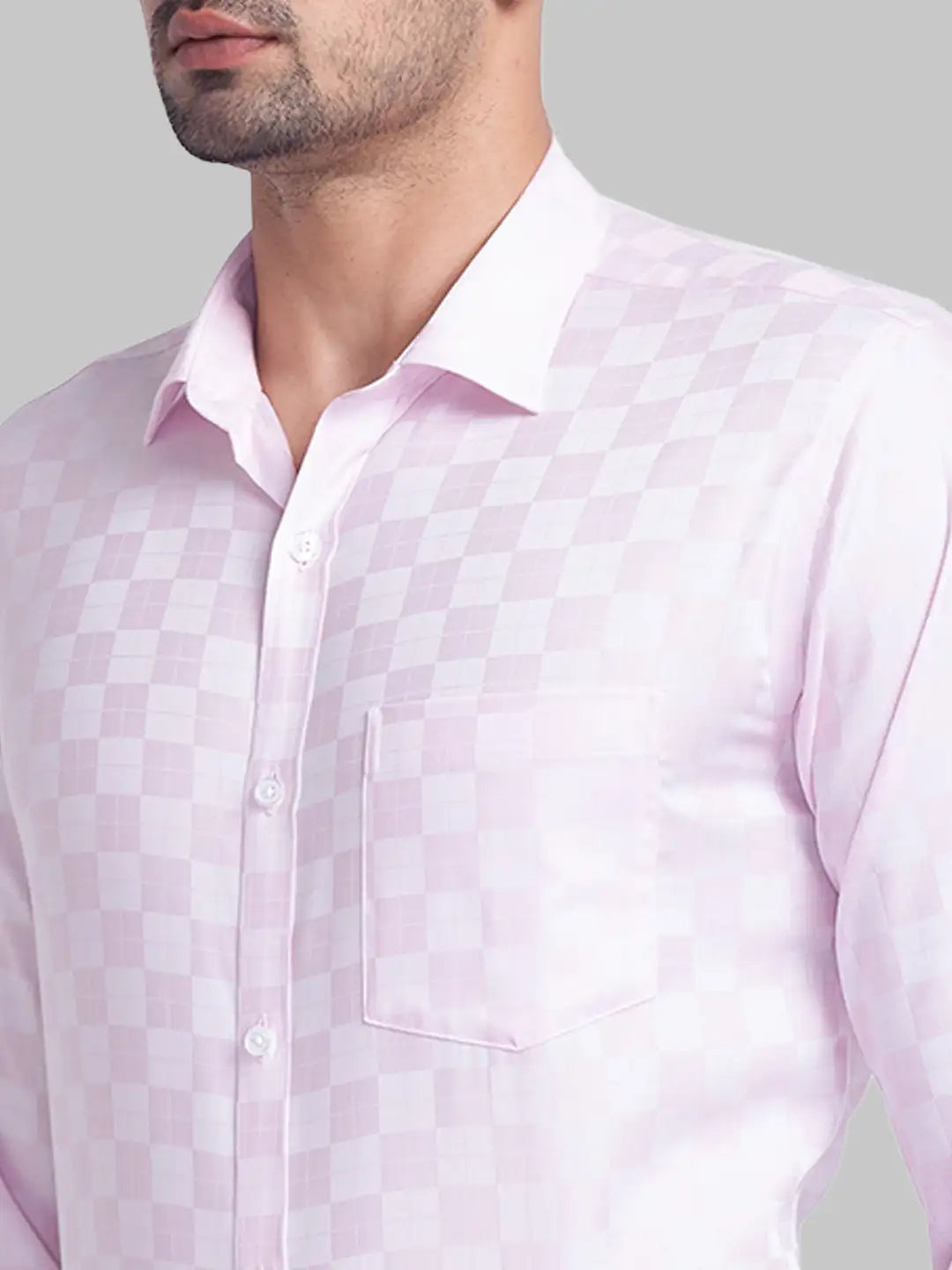 Men Slim Fit Light Green Shirt