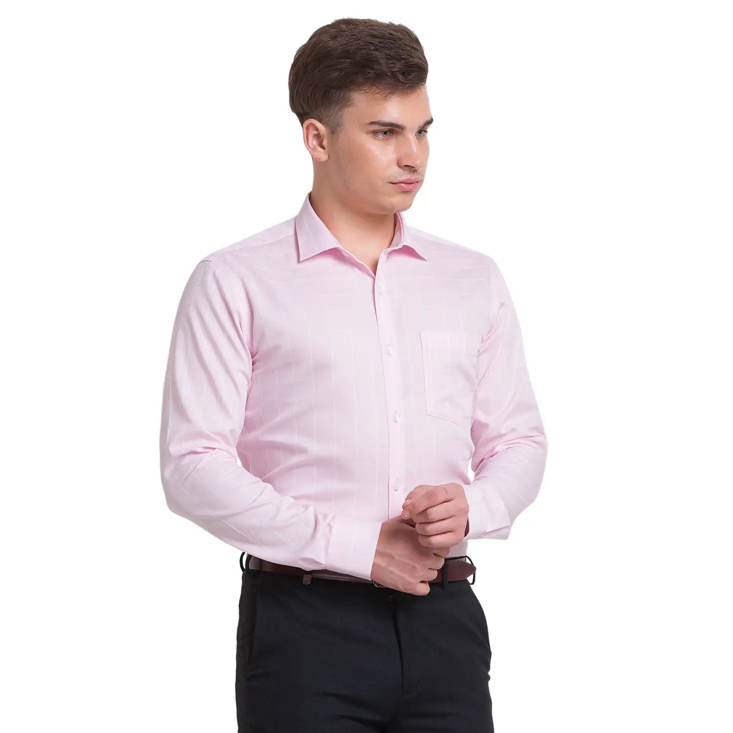 Men Slim Fit Dark Yellow Shirt