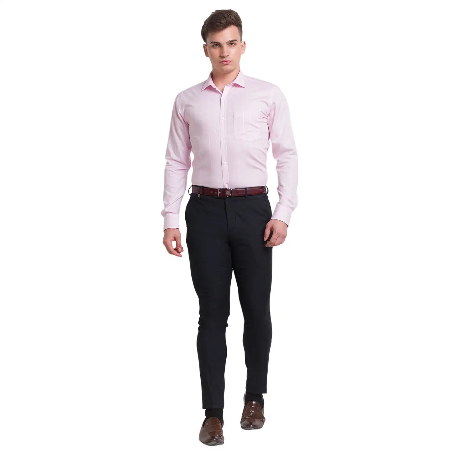 Men Slim Fit Dark Yellow Shirt