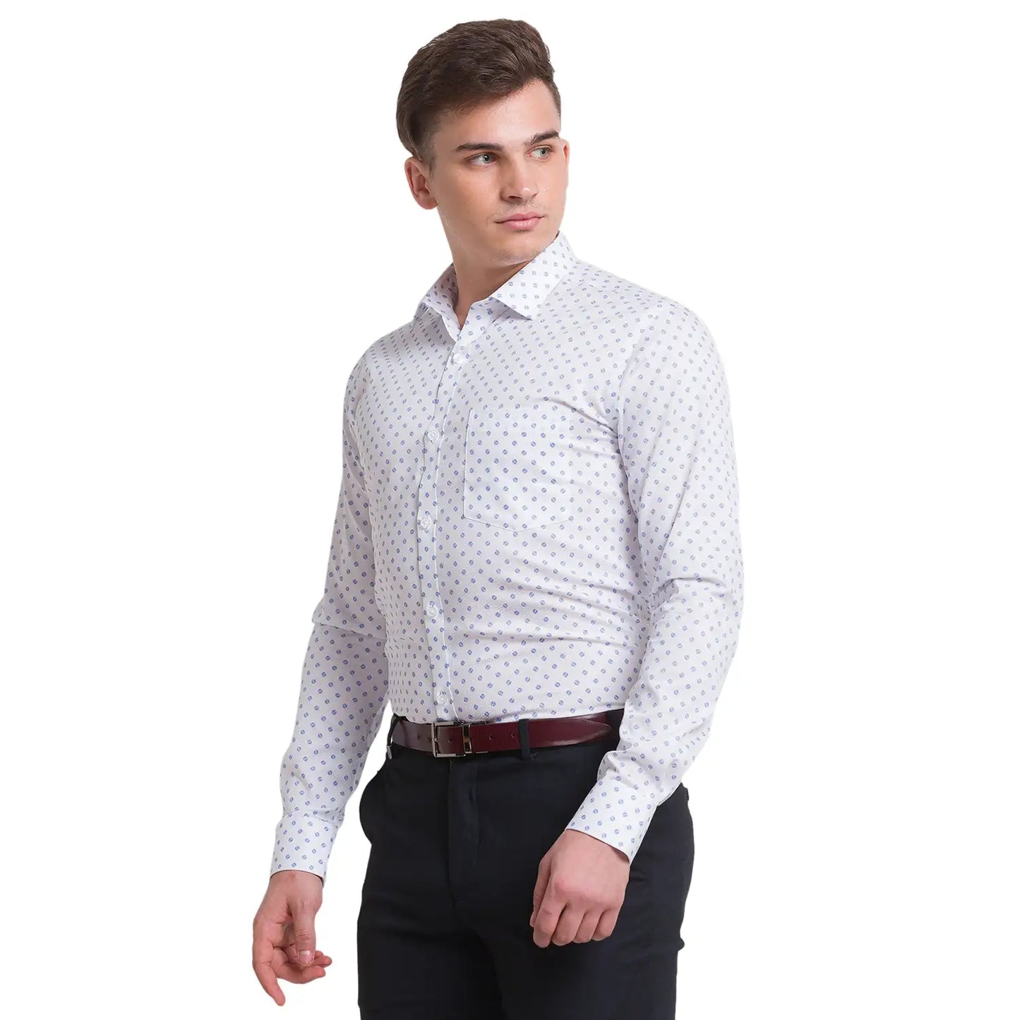 Men Regular Fit White Polo