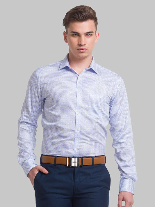 Men Slim Fit Pink Shirt