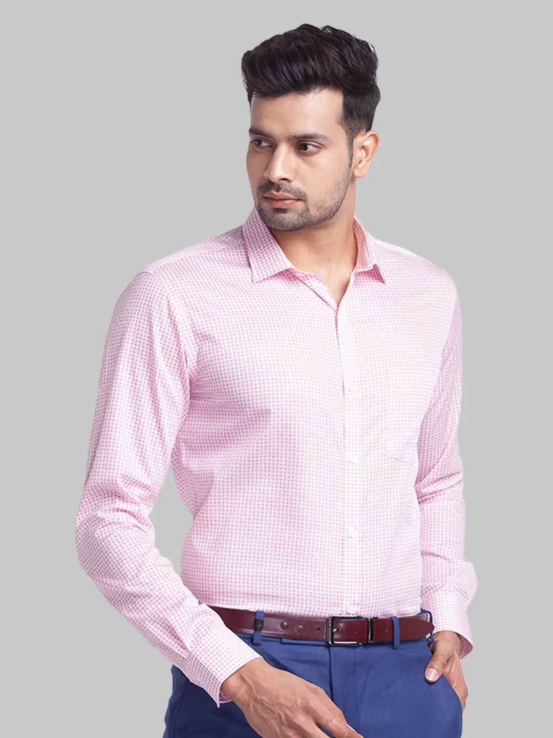 Men Slim Fit Blue Shirt