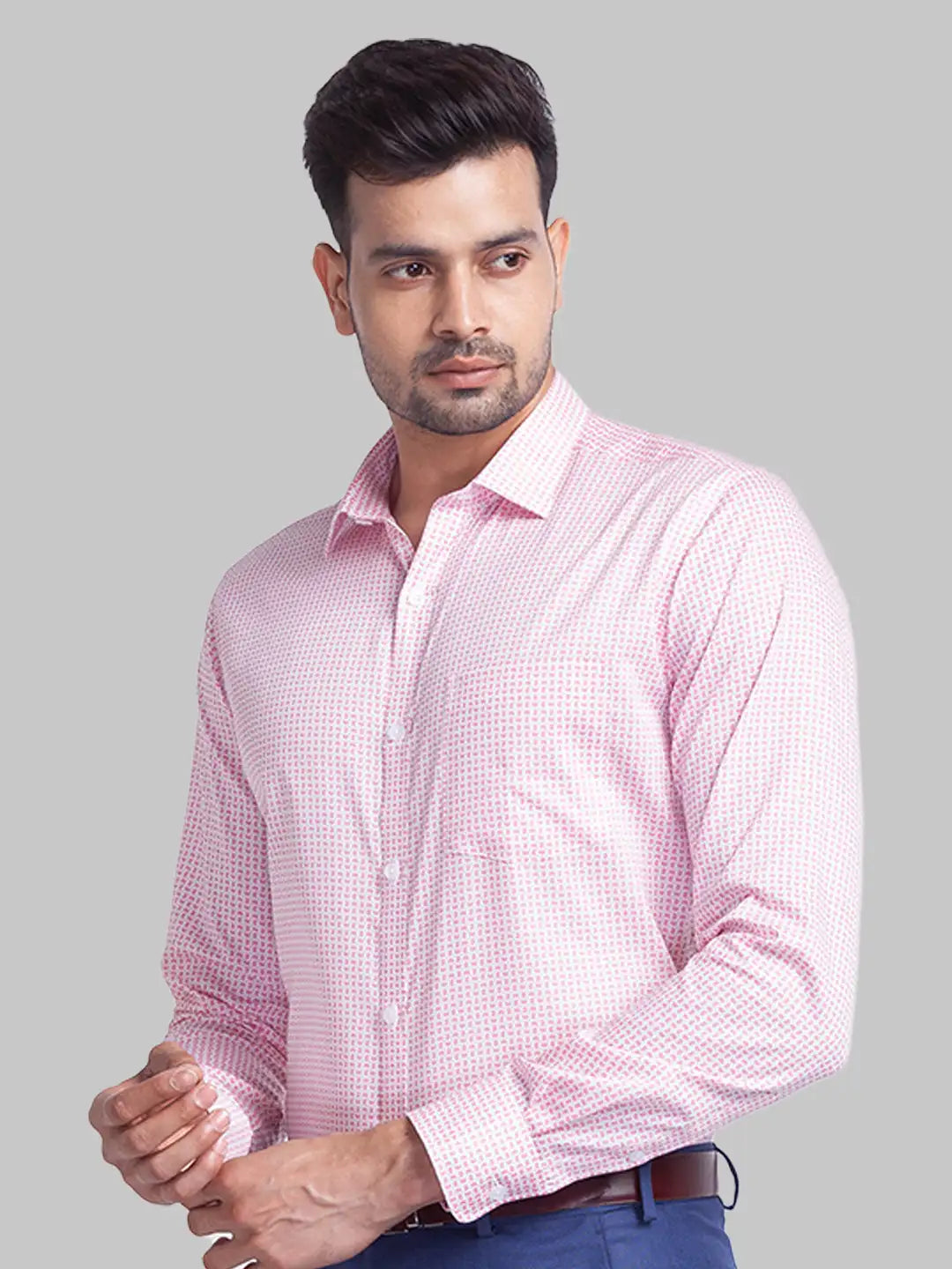 Men Slim Fit Blue Shirt
