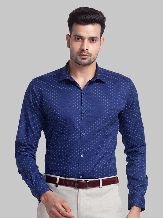 Men Slim Fit Light Blue Shirt