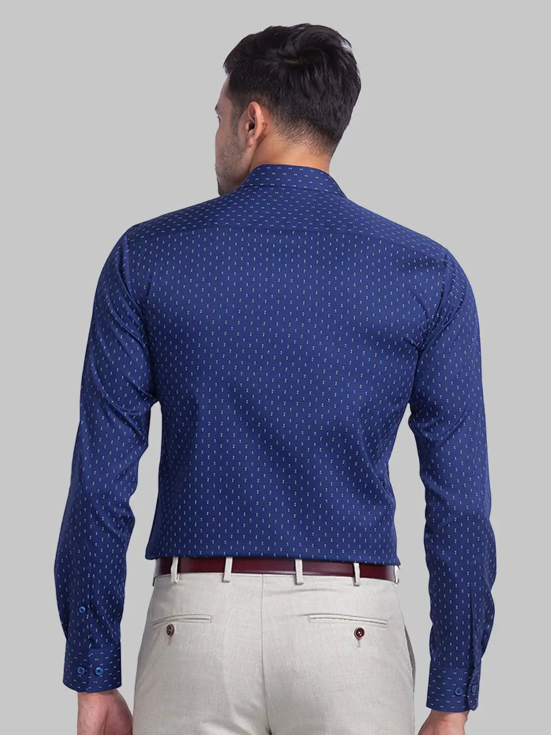 Men Slim Fit Light Blue Shirt