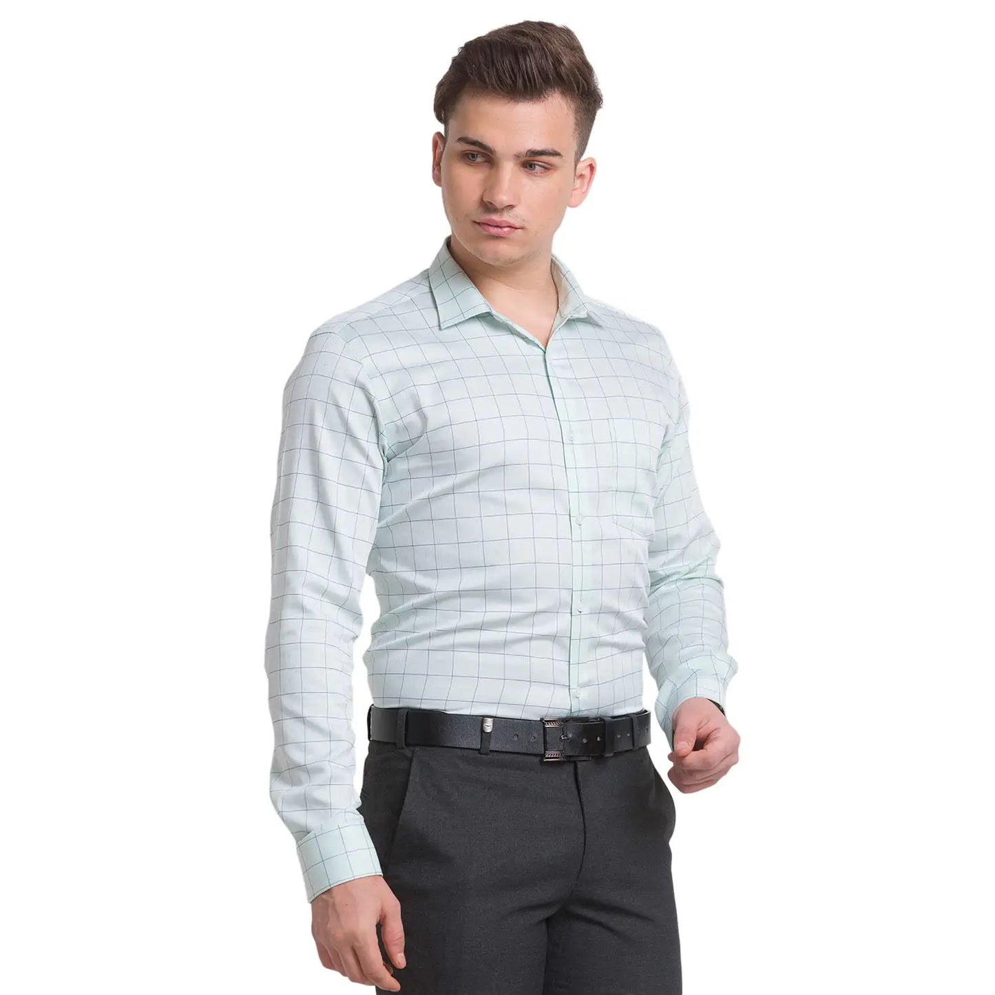 Men Slim Fit Light Blue Shirt