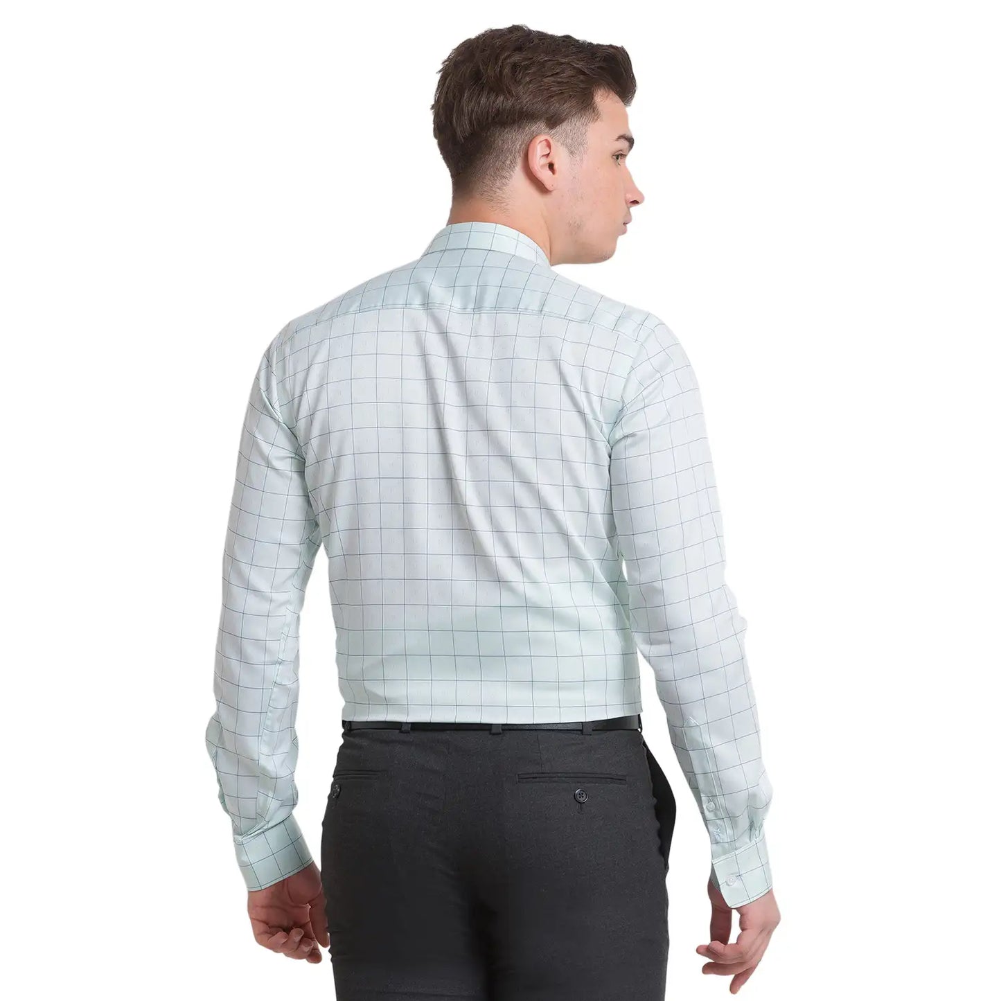 Men Slim Fit Light Blue Shirt