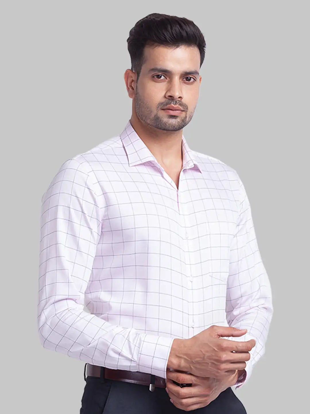Men Slim Fit White Shirt