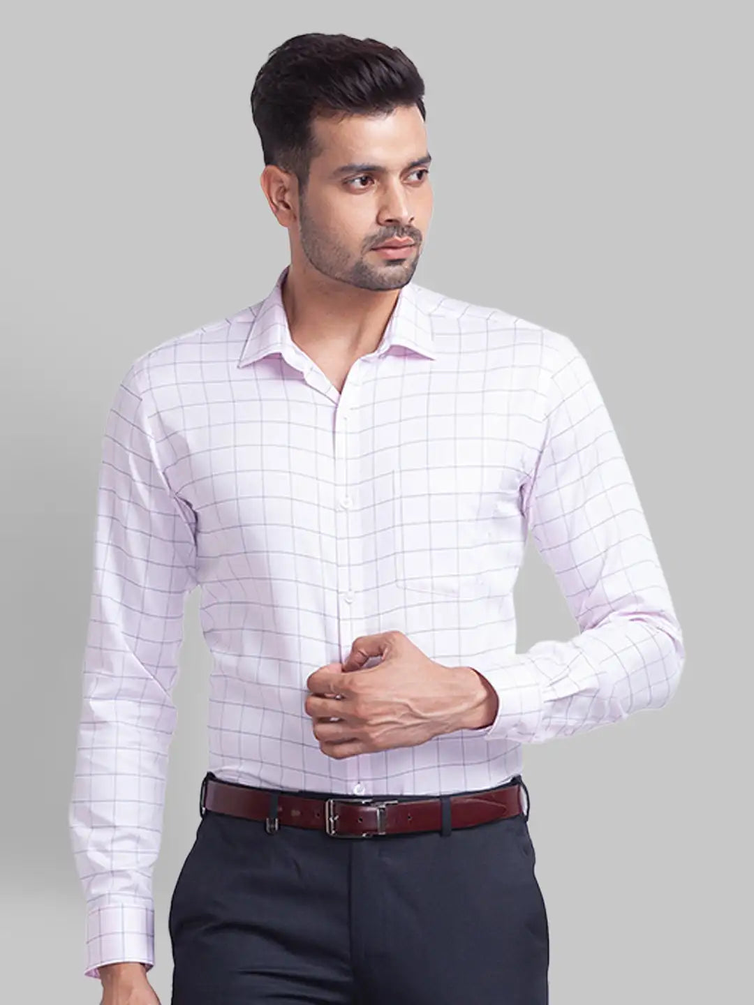 Men Slim Fit White Shirt