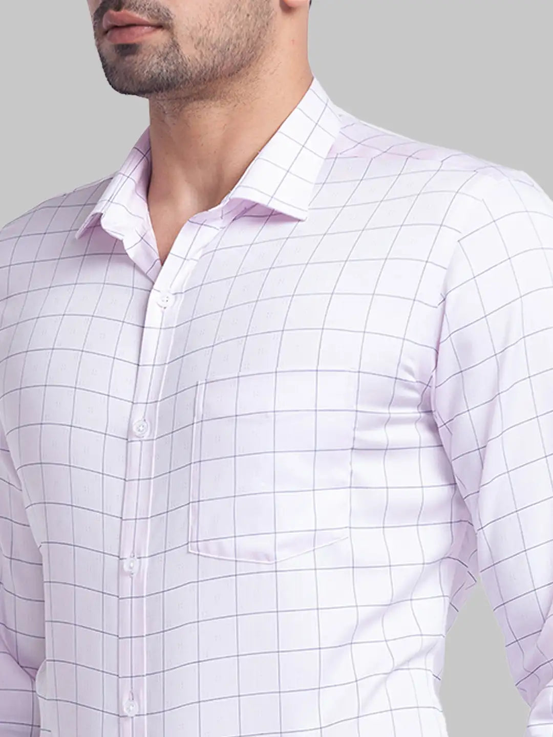 Men Slim Fit White Shirt