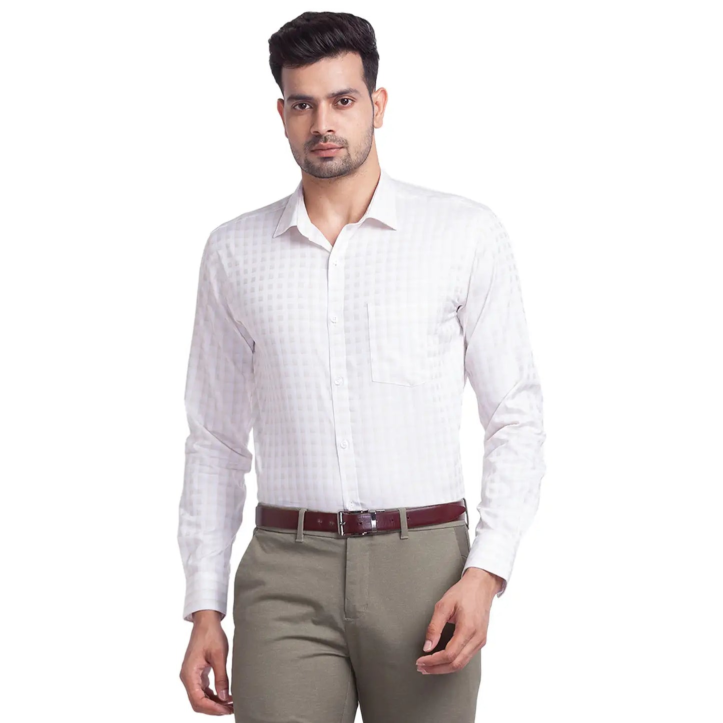 Men Slim Fit Pink Shirt