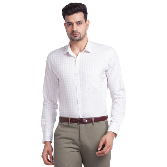 Men Slim Fit Pink Shirt