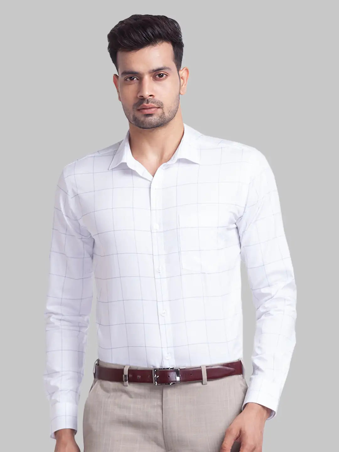 Men Slim Fit Light Red Shirt