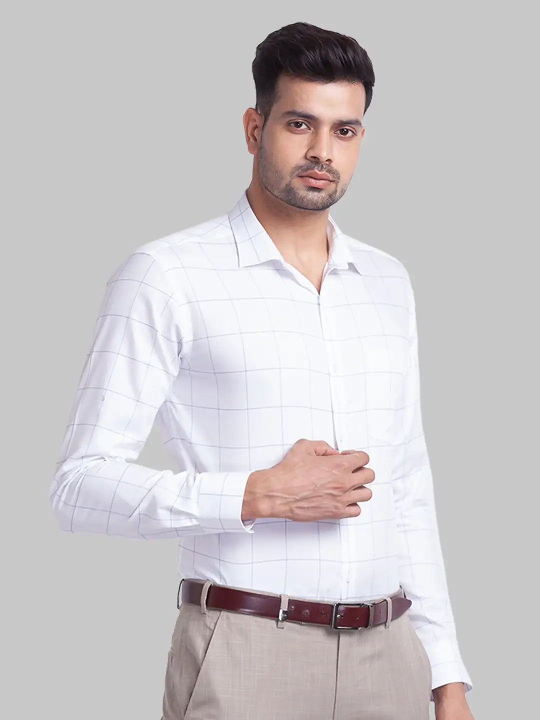 Men Slim Fit Light Red Shirt
