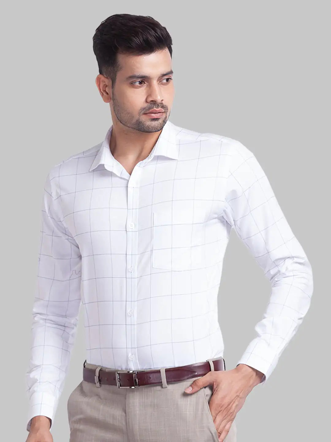 Men Slim Fit Light Red Shirt