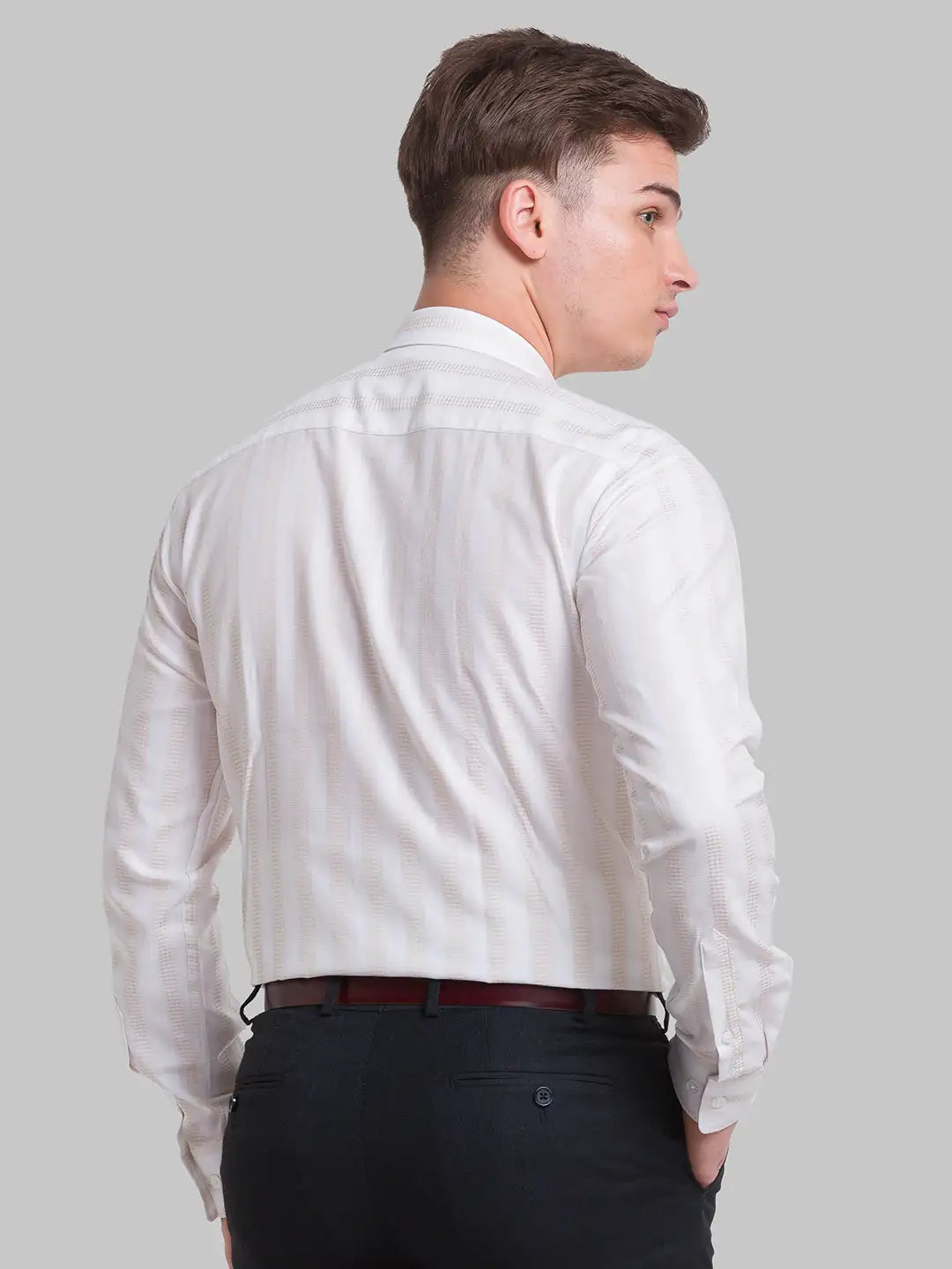 Men Slim Fit Dark Blue Shirt