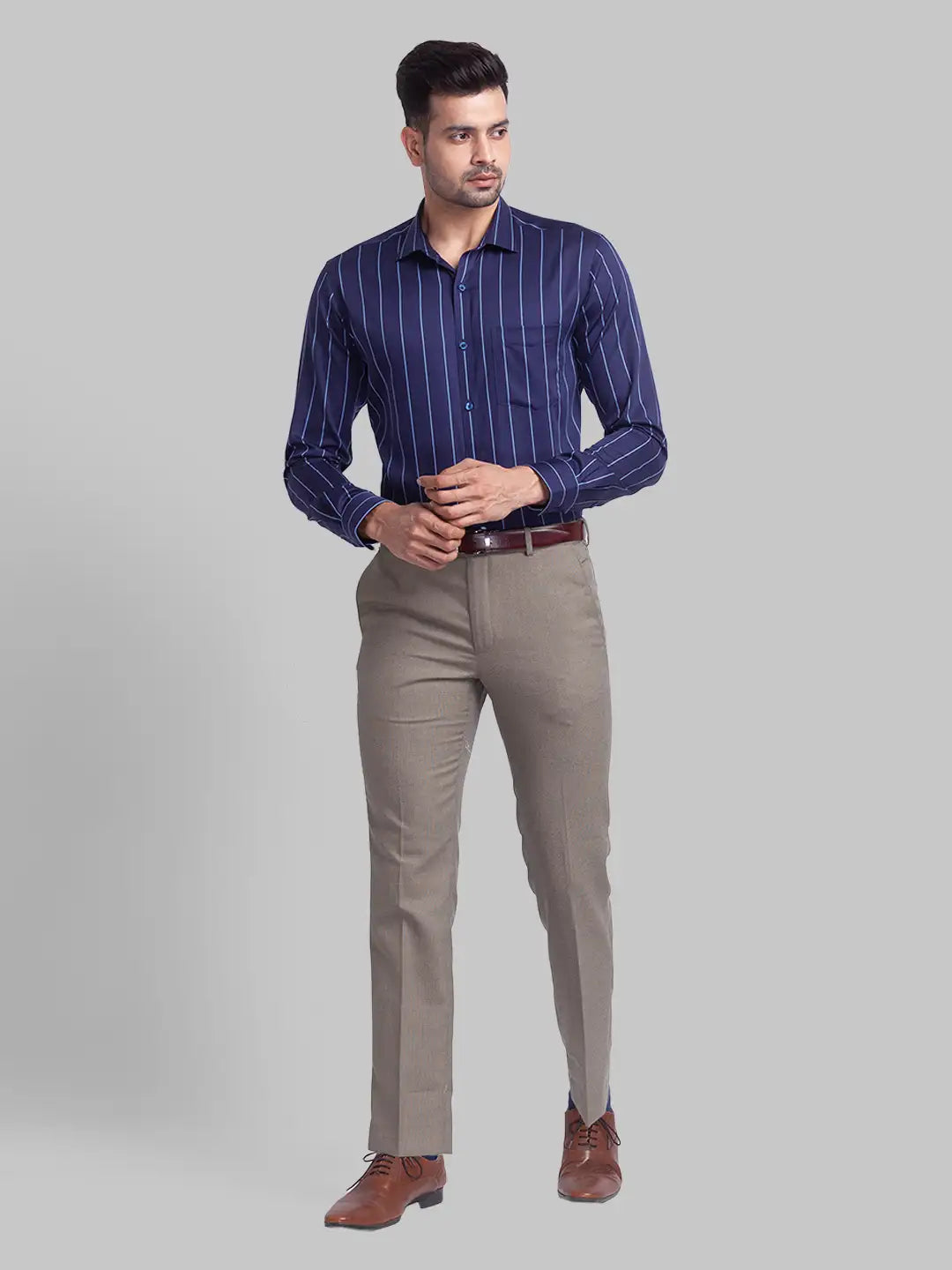 Men Slim Fit Dark Green Shirt