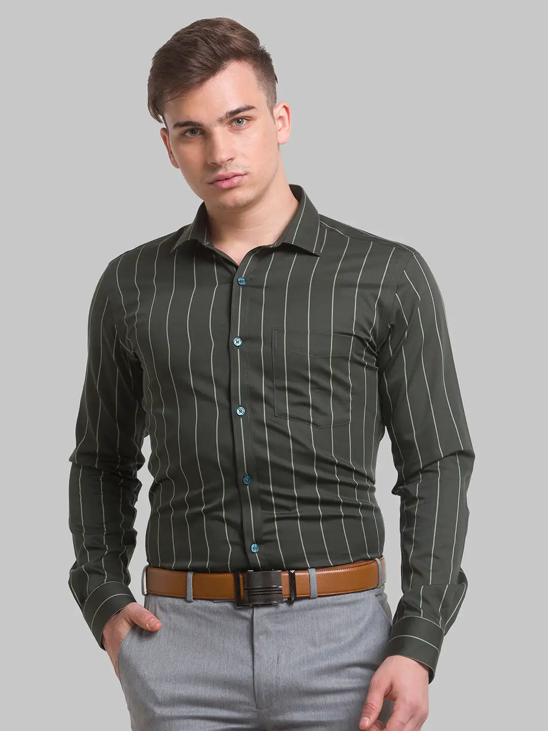 Men Slim Fit Black Shirt