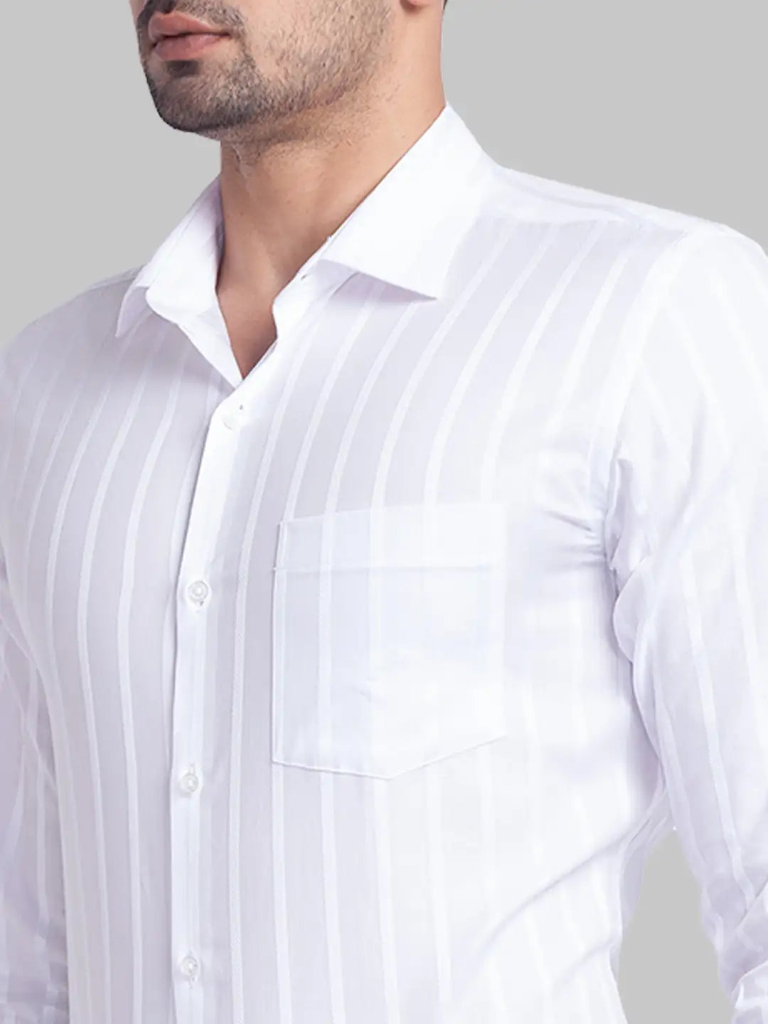 Men Slim Fit Light Blue Shirt