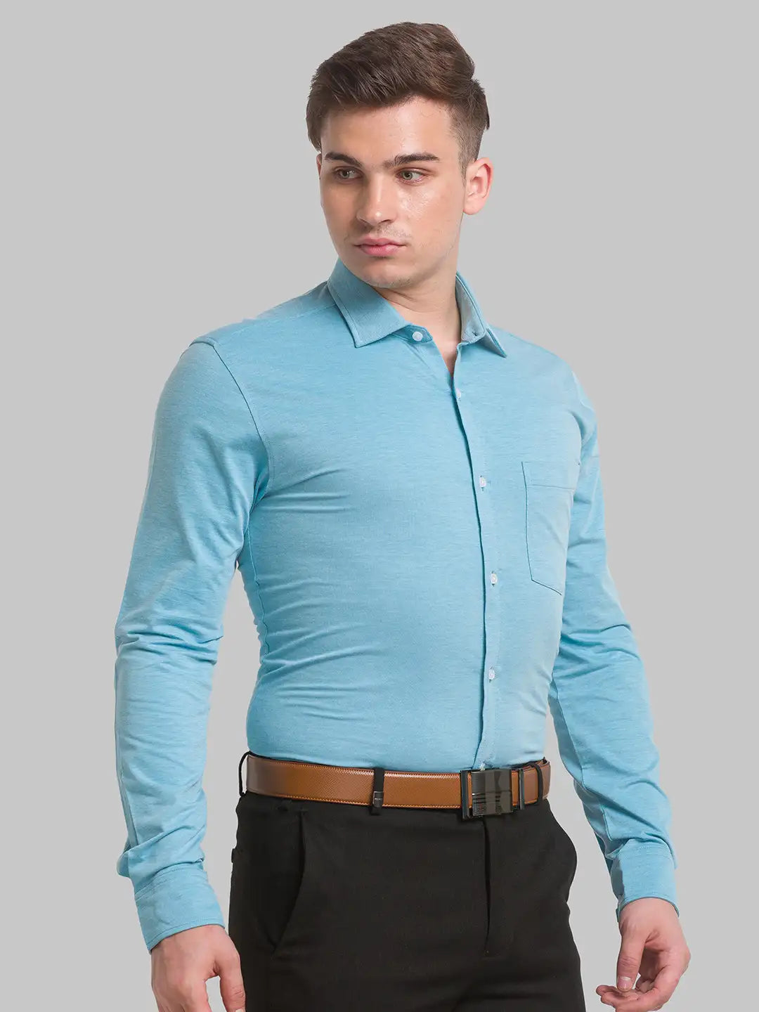 Men Slim Fit Black Shirt
