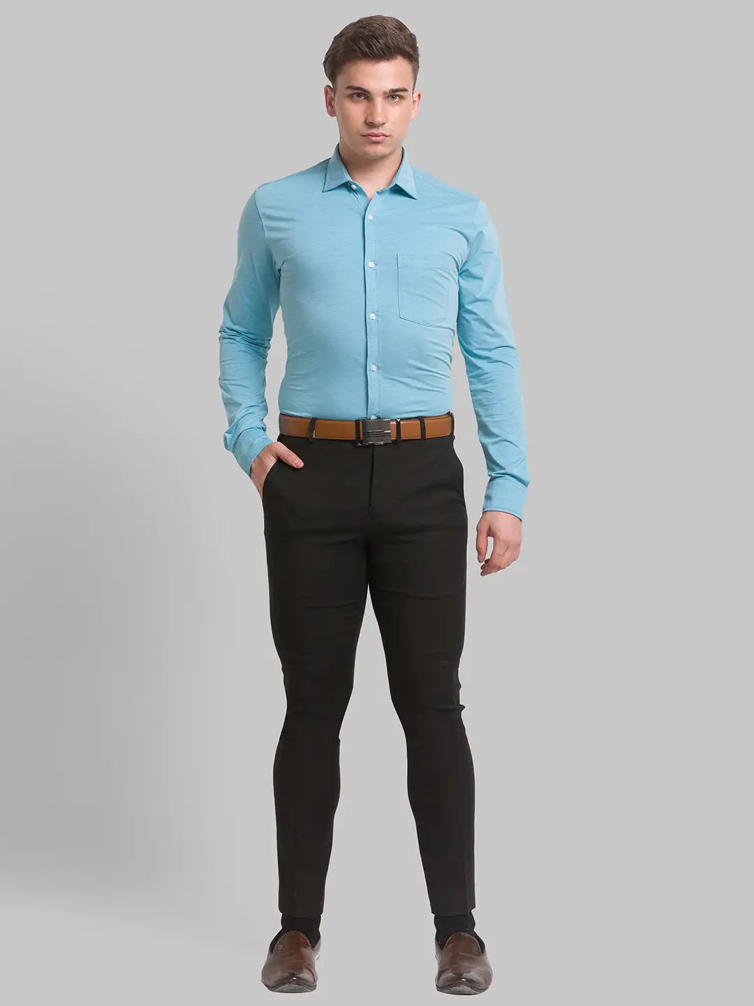 Men Slim Fit Black Shirt