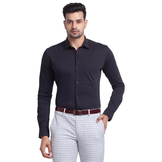 Men Slim Fit White Shirt