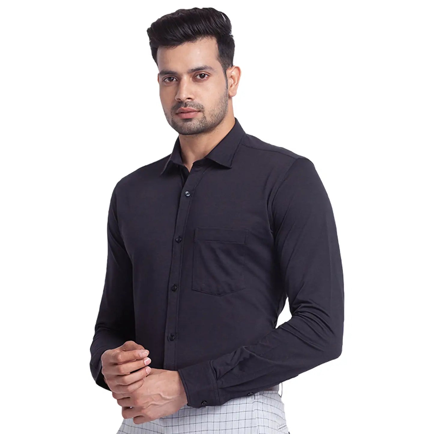 Men Slim Fit White Shirt