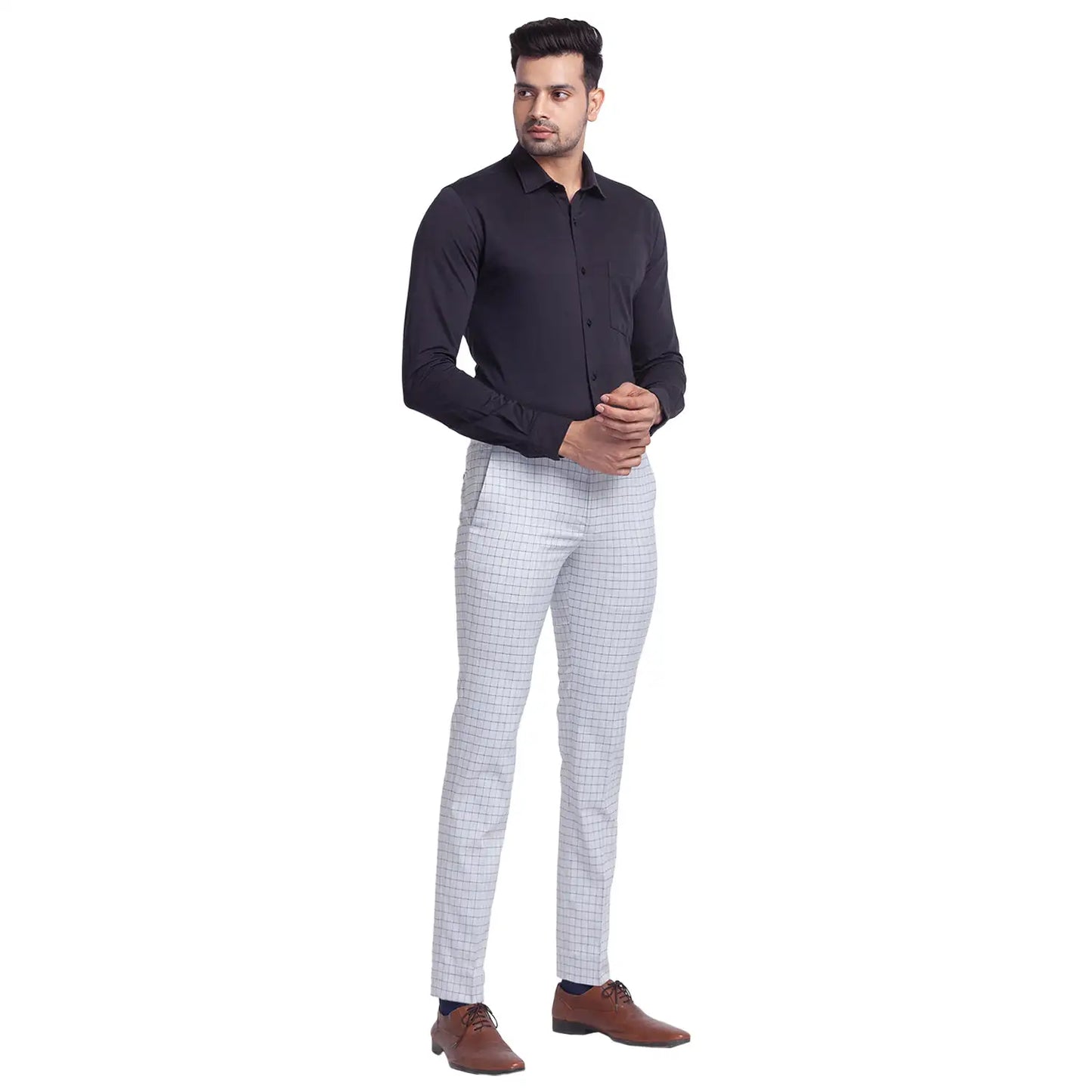 Men Slim Fit White Shirt