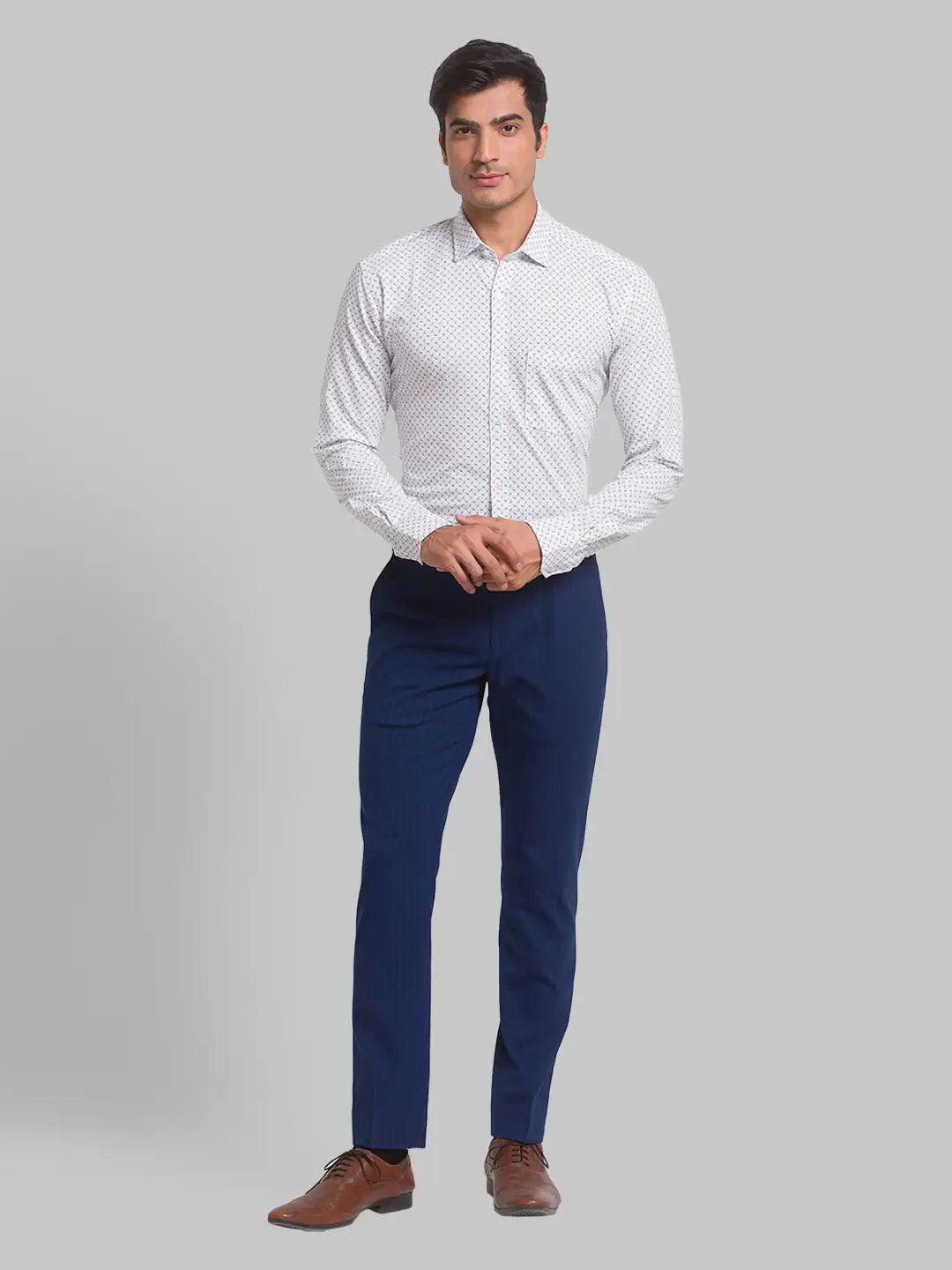 Men Slim Fit Light Blue Shirt
