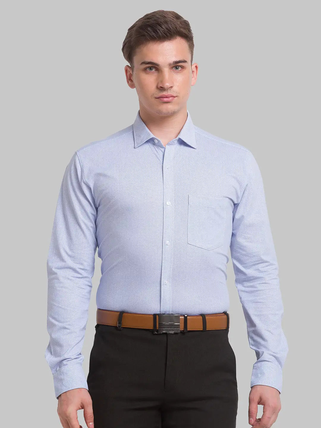 Men Slim Fit Blue Shirt