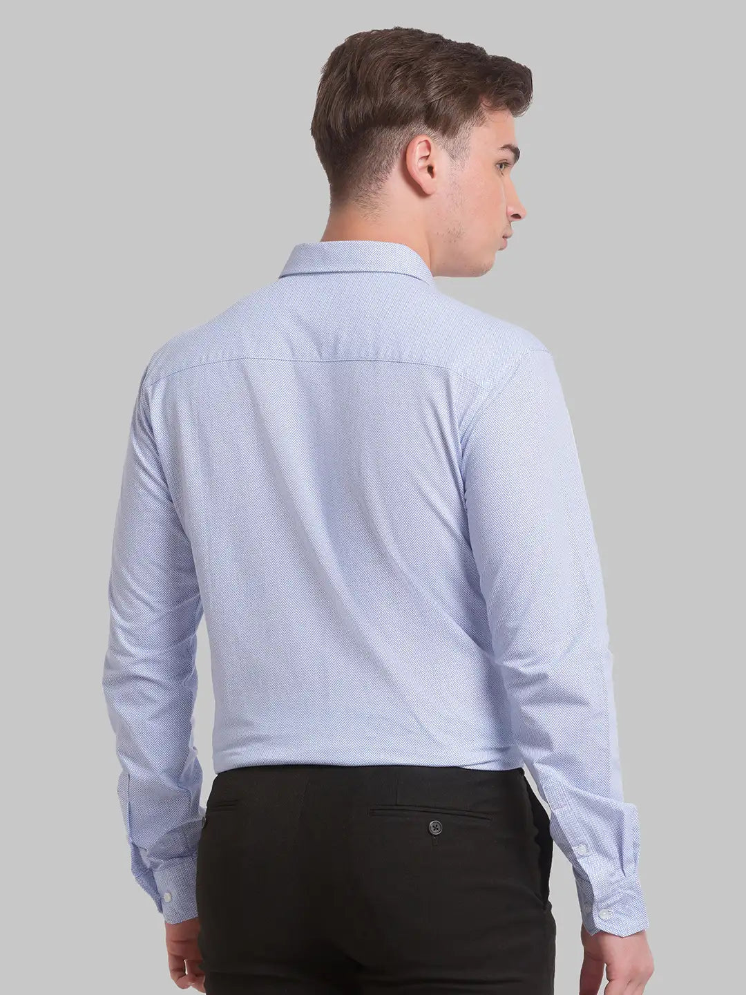 Men Slim Fit Blue Shirt