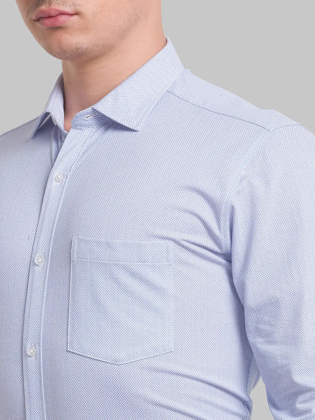 Men Slim Fit Blue Shirt