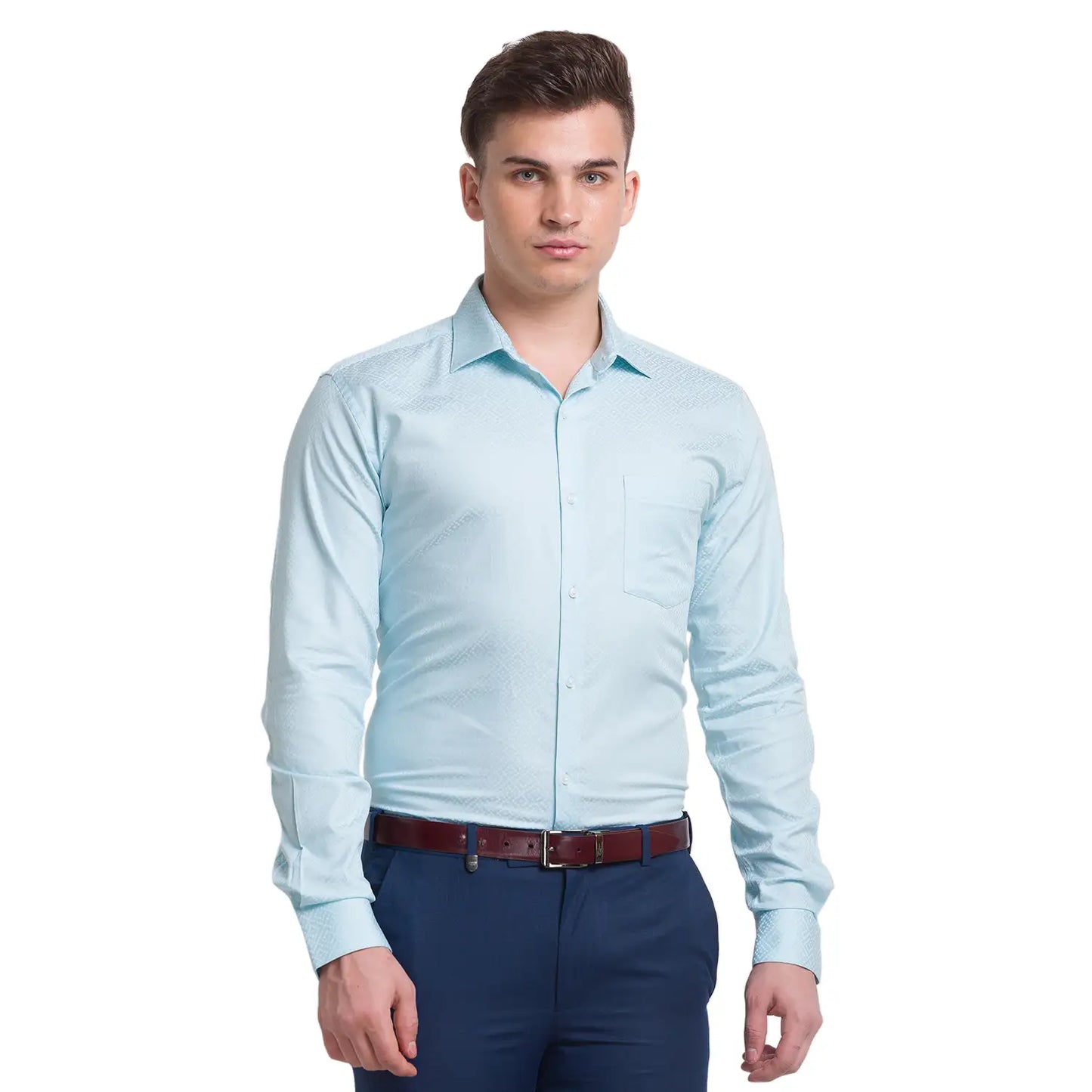 Men Slim Fit Medium Violet Shirt