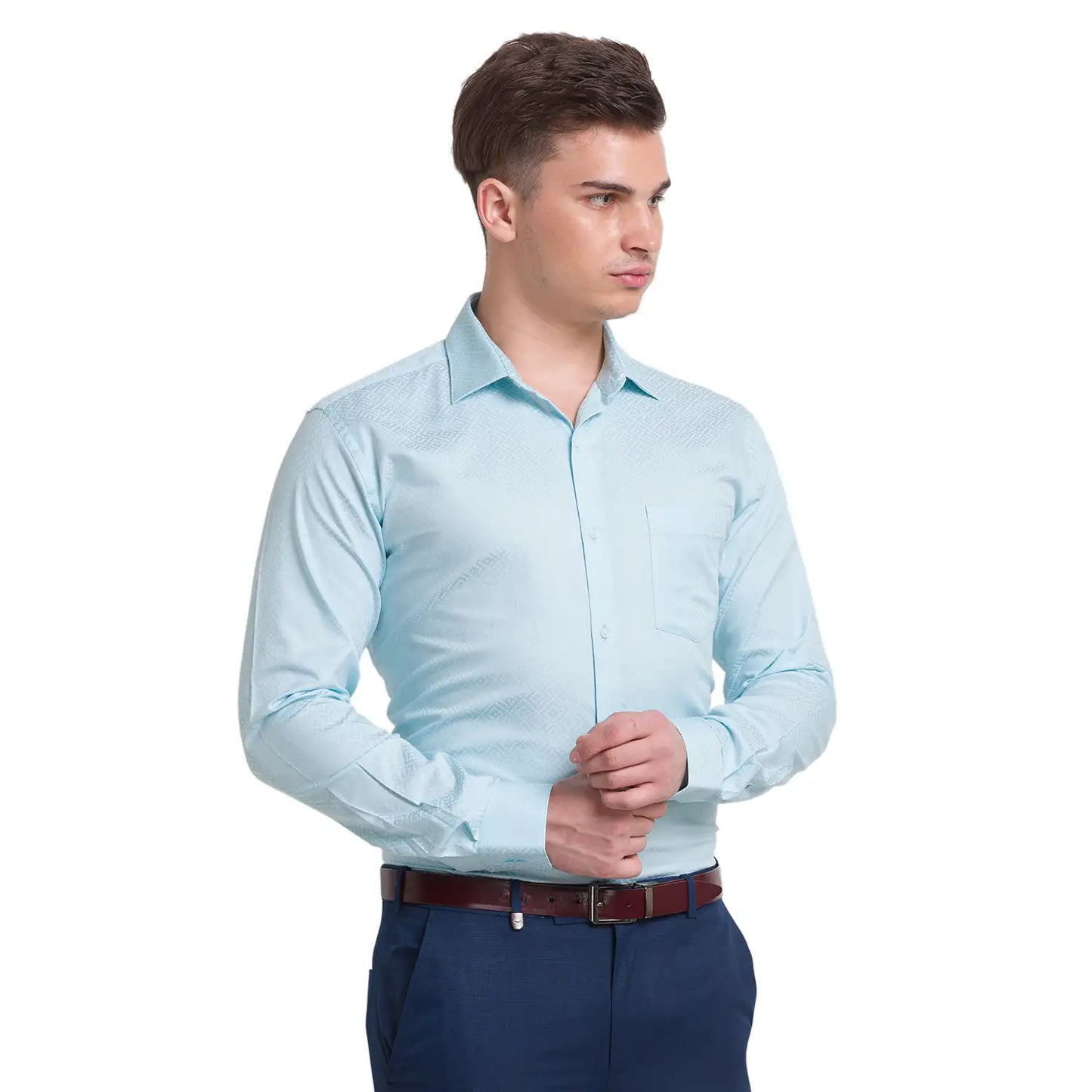 Men Slim Fit Medium Violet Shirt