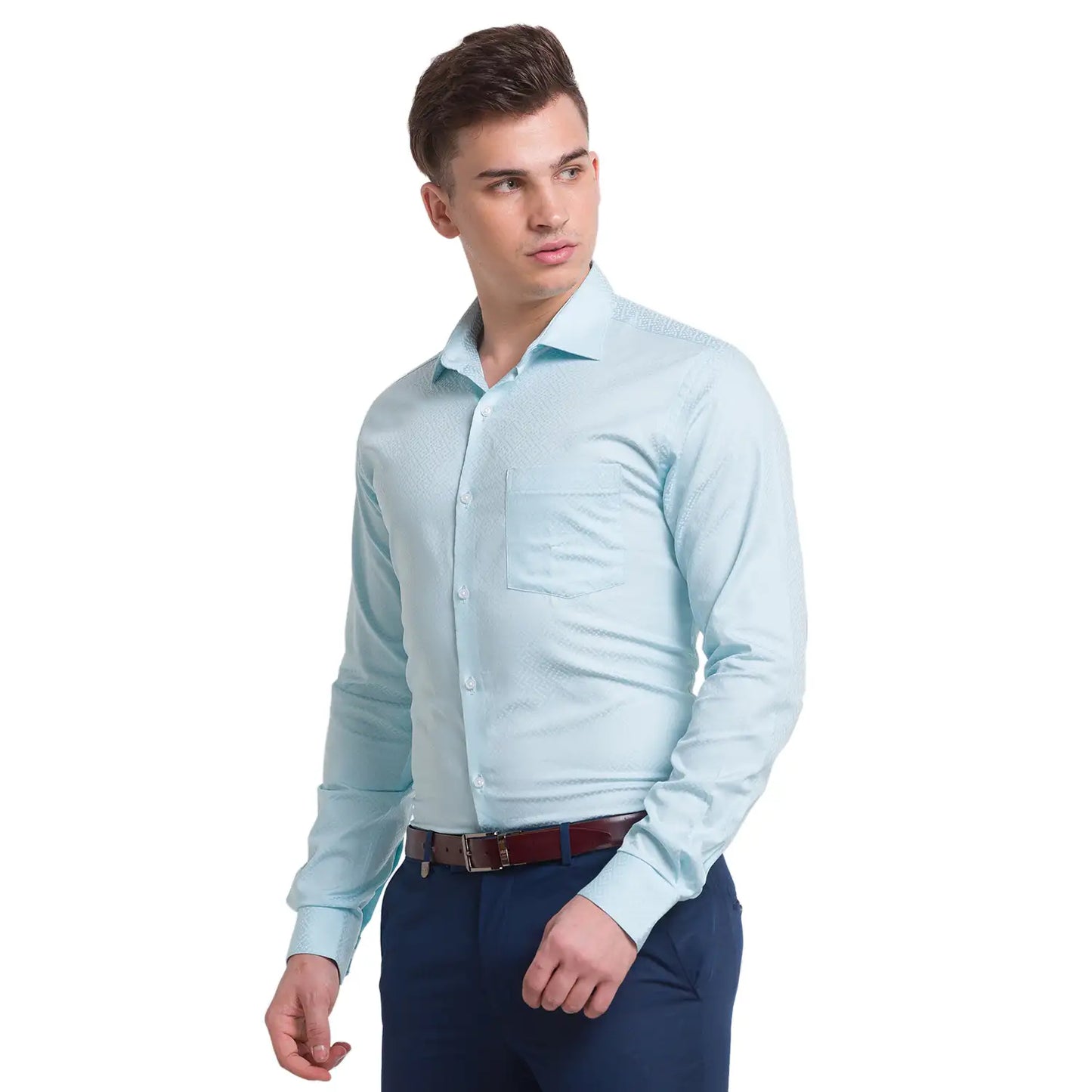 Men Slim Fit Medium Violet Shirt