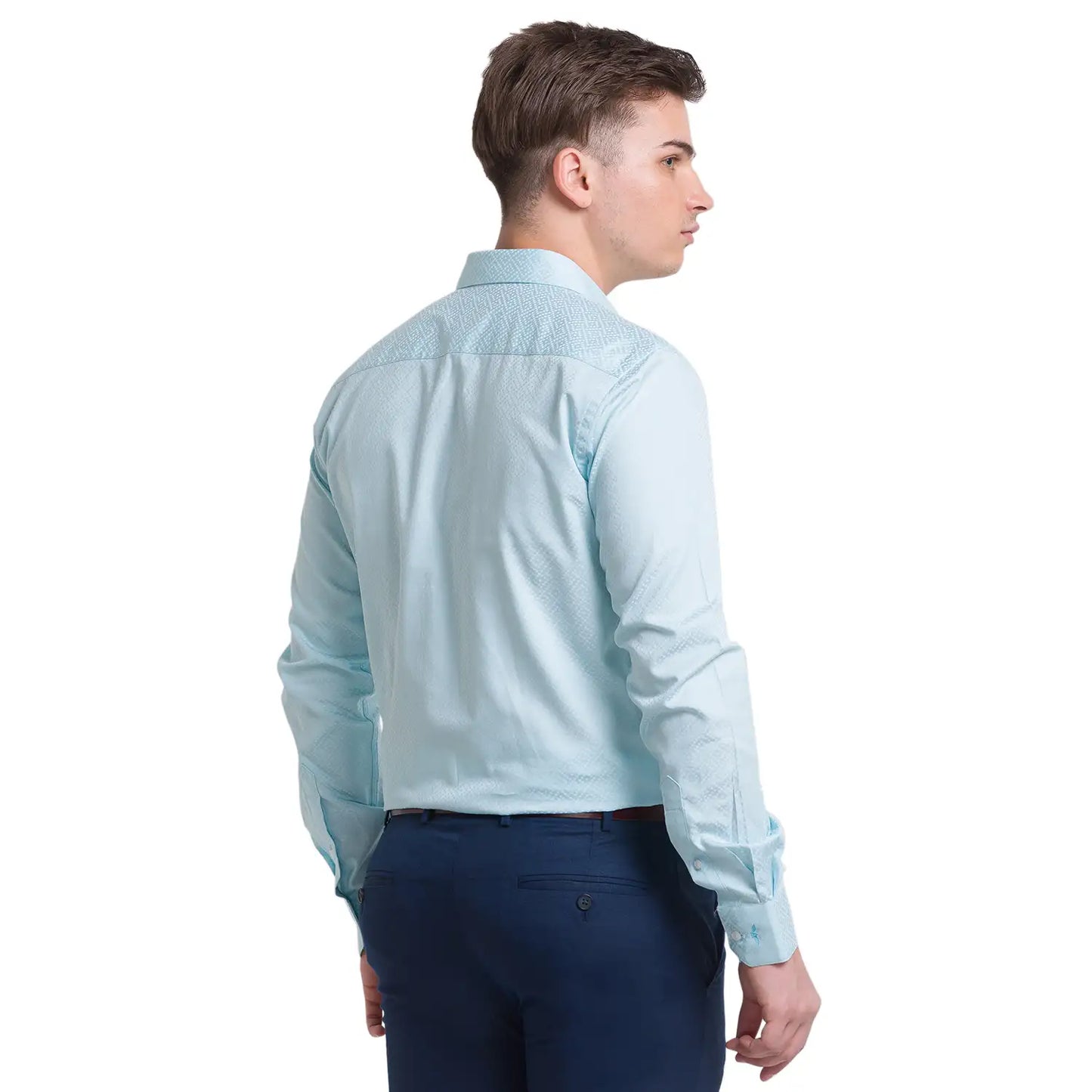 Men Slim Fit Medium Violet Shirt