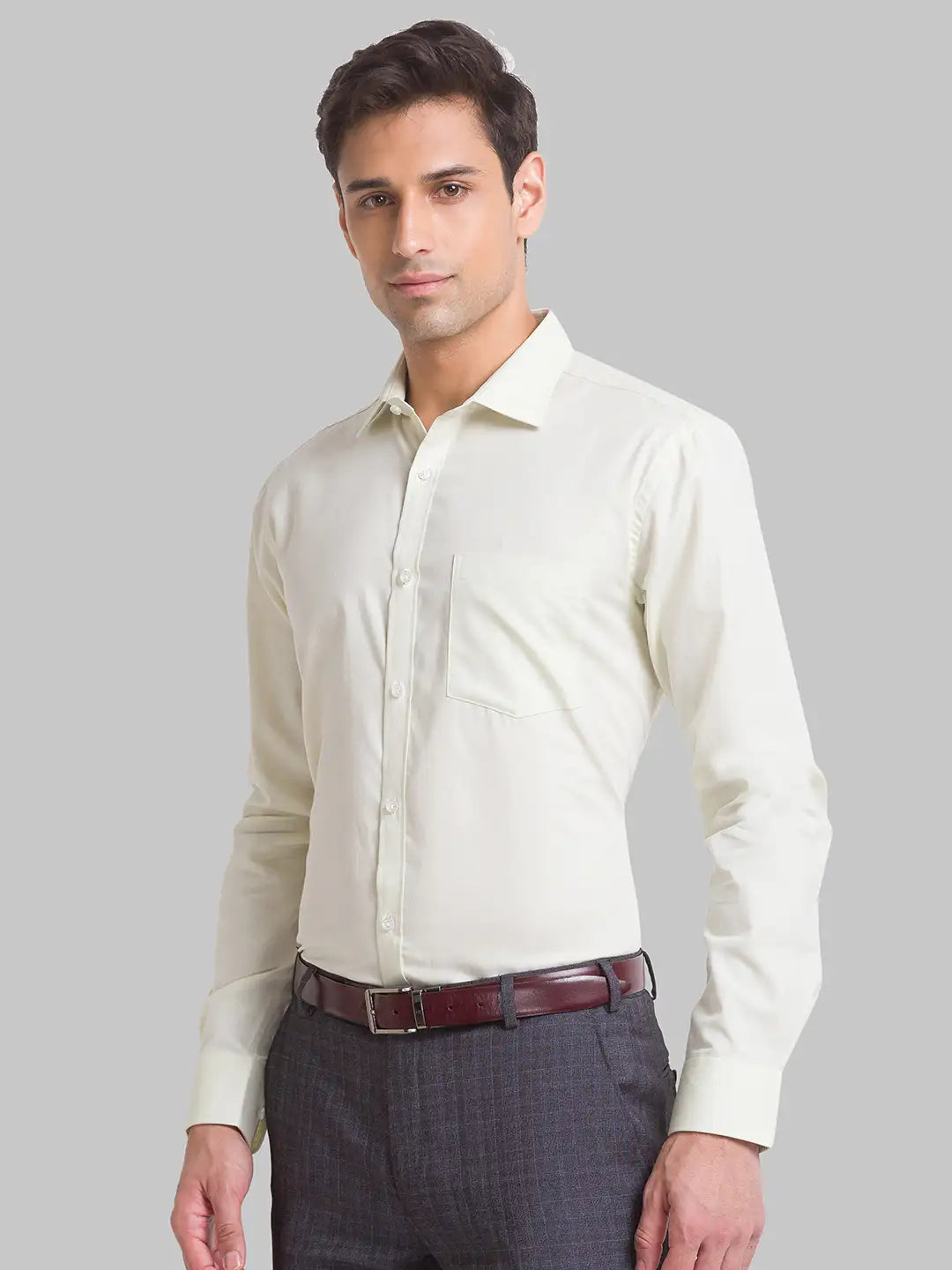 Men Slim Fit Light Violet Shirt