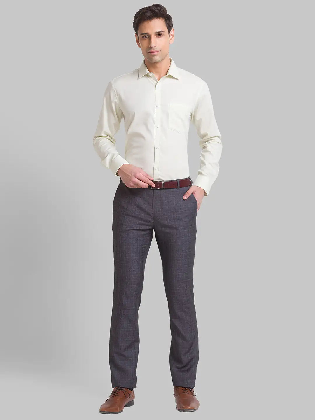 Men Slim Fit Light Violet Shirt