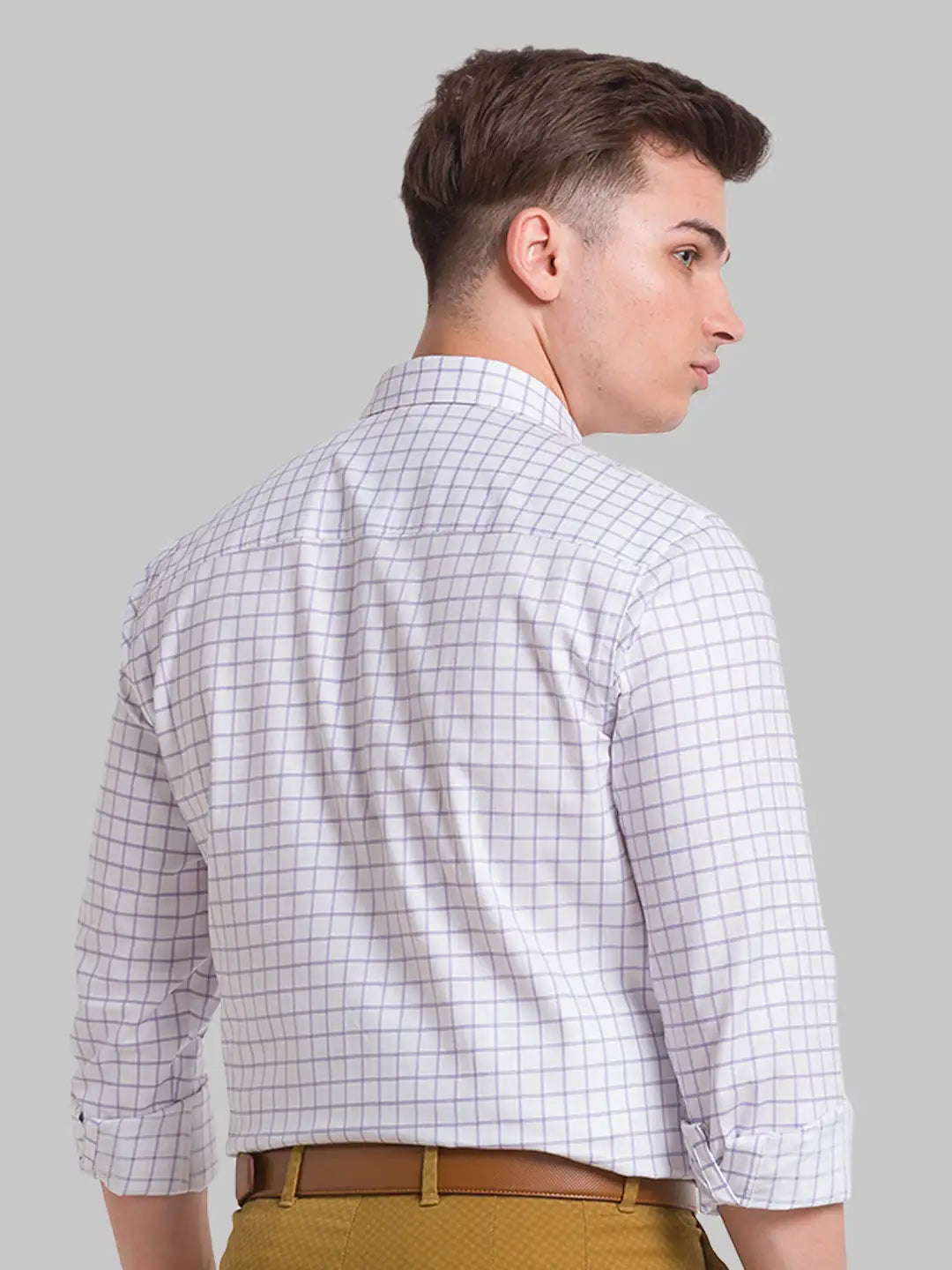 Men Slim Fit Light Blue Shirt