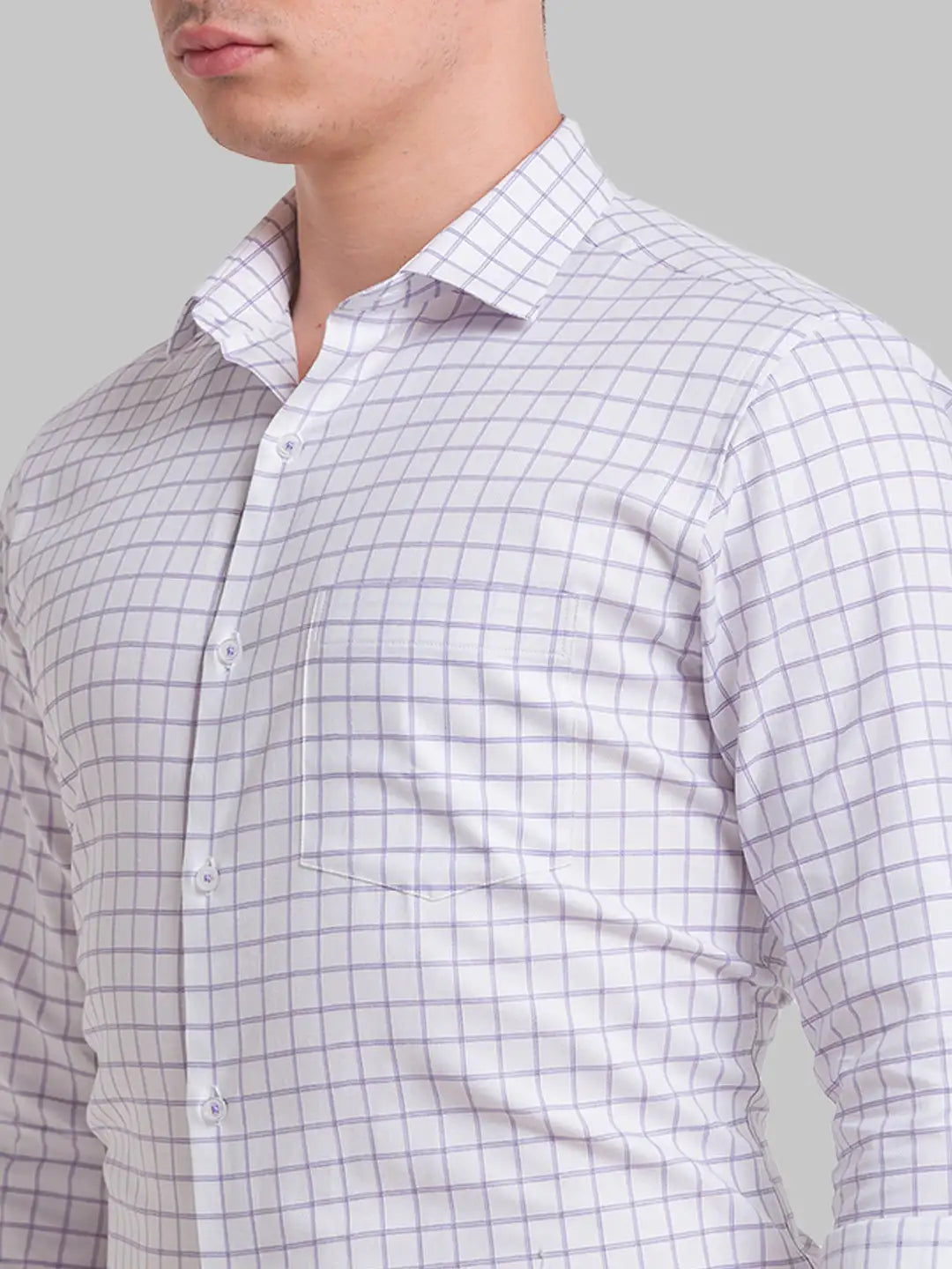 Men Slim Fit Light Blue Shirt